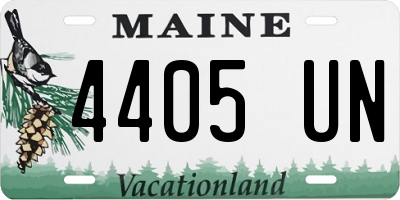 ME license plate 4405UN