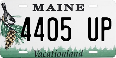 ME license plate 4405UP