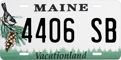 ME license plate 4406SB