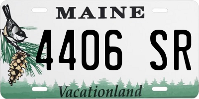 ME license plate 4406SR