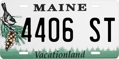 ME license plate 4406ST