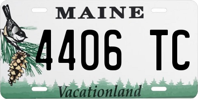ME license plate 4406TC