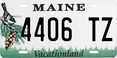 ME license plate 4406TZ