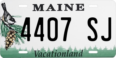 ME license plate 4407SJ