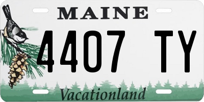 ME license plate 4407TY