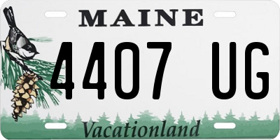 ME license plate 4407UG