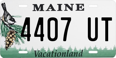 ME license plate 4407UT