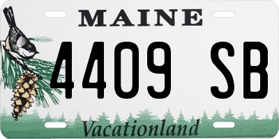 ME license plate 4409SB