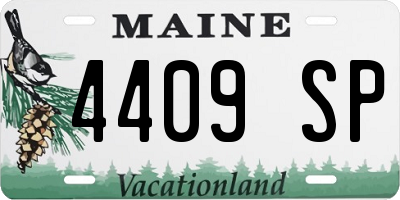 ME license plate 4409SP