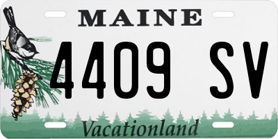 ME license plate 4409SV