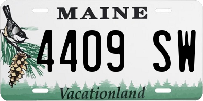 ME license plate 4409SW