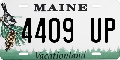 ME license plate 4409UP