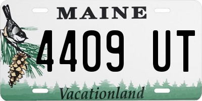 ME license plate 4409UT