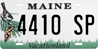 ME license plate 4410SP