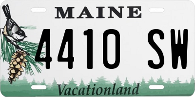 ME license plate 4410SW