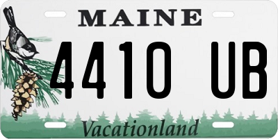 ME license plate 4410UB