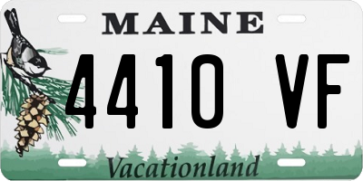 ME license plate 4410VF