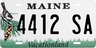 ME license plate 4412SA