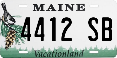 ME license plate 4412SB