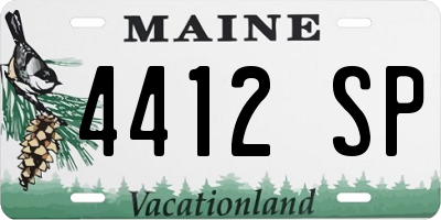 ME license plate 4412SP