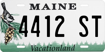 ME license plate 4412ST