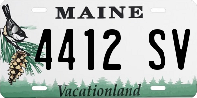ME license plate 4412SV