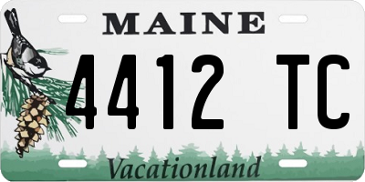 ME license plate 4412TC