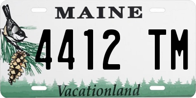 ME license plate 4412TM