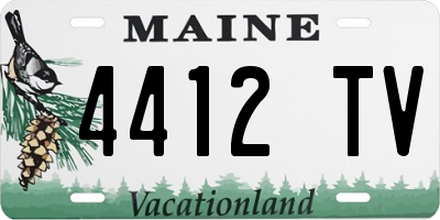 ME license plate 4412TV