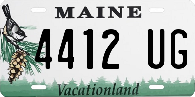 ME license plate 4412UG