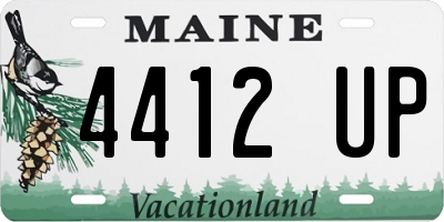 ME license plate 4412UP