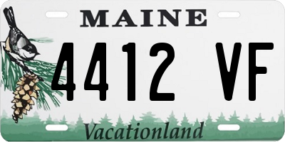ME license plate 4412VF