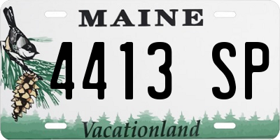 ME license plate 4413SP