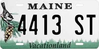 ME license plate 4413ST