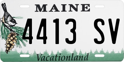 ME license plate 4413SV