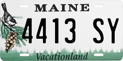 ME license plate 4413SY