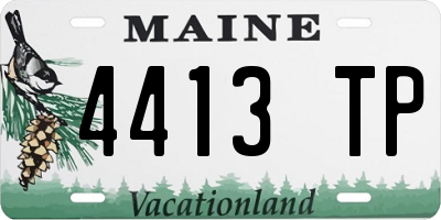 ME license plate 4413TP