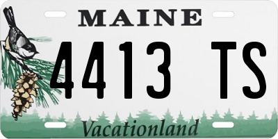 ME license plate 4413TS