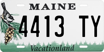 ME license plate 4413TY