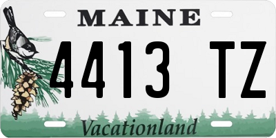 ME license plate 4413TZ
