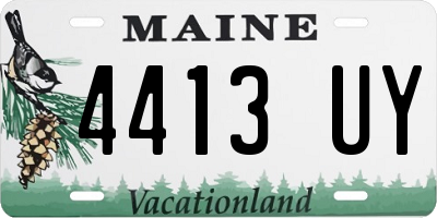 ME license plate 4413UY