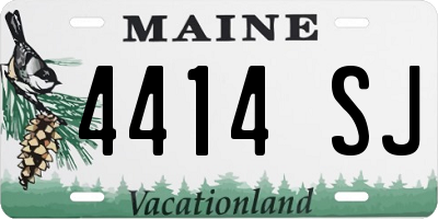 ME license plate 4414SJ