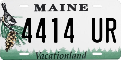 ME license plate 4414UR