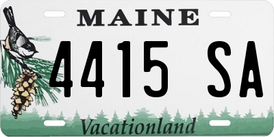 ME license plate 4415SA