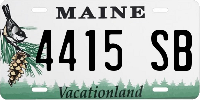 ME license plate 4415SB