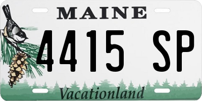 ME license plate 4415SP