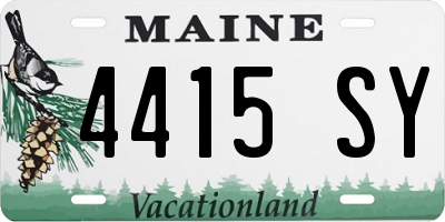 ME license plate 4415SY