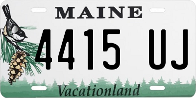ME license plate 4415UJ