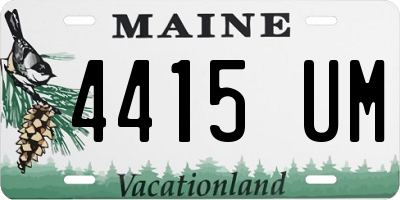 ME license plate 4415UM