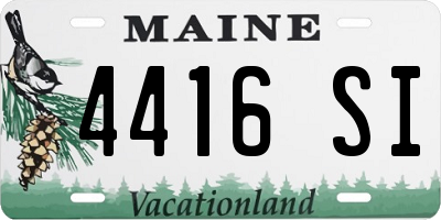 ME license plate 4416SI